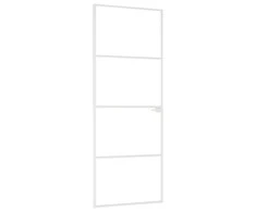 Vidaus durys, baltos, 76x201,5cm, grūdintas stiklas/aliuminis