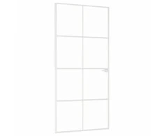 Vidaus durys, baltos, 93x201,5cm, grūdintas stiklas/aliuminis