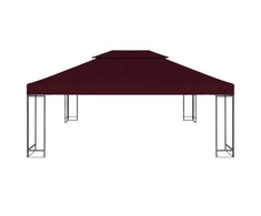 Pavėsinės uždangalas, bordo, 4x3m, 310 g/m²