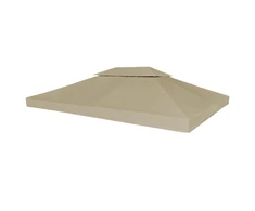 Pavėsinės uždangalas, taupe, 4x3m, 310 g/m²