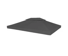 Viršutinis pavėsinės uždangalas, antracito, 310 g/m², 4x3m