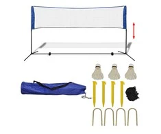 Badmintono tinklas su plunksninukais, 300x155 cm