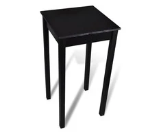 Baro stalas, MDF, juodas, 55x55x107 cm