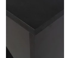 Baro stalas su judinama lentyna, juodas, 138x39x110cm