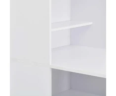 Baro stalas su spintele, baltas, 115x59x200cm