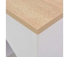 Baro stalas su spintele, baltas, 115x59x200cm