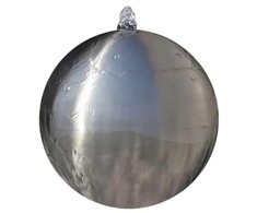 Baseino fontanas-sfera su LED, nerūd. plienas, 30 cm
