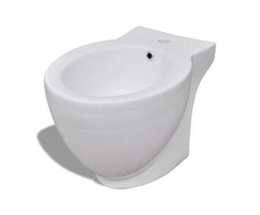 Bidė, apvali, pastatoma, balta, aukštos kokybės keramika