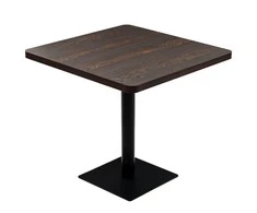 Bistro stal., MDF ir plien., kvadr., 80x80x75cm, tams. uos. sp.