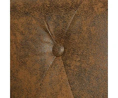 Chesterfield dvivietė sofa, dirbtinė oda, ruda