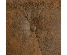 Chesterfield trivietė sofa, dirbtinė oda, ruda