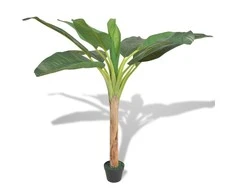 Dirbtinis bananmedis su vazonu, 150 cm, žalias
