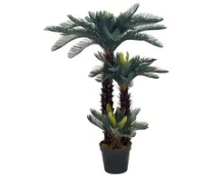 Dirbtinis paprastasis cikas su vazonu, žalias, 125 cm