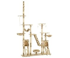 Draskyklė katėms su stovu, 230-250cm, smėlio spalvos