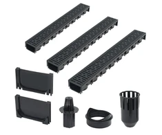 Drenažo latakai, 3vnt., plastikas, 3m
