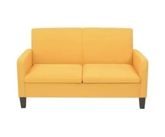 Dvivietė sofa, 135x65x76, geltonos spalvos