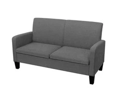 Dvivietė sofa, 135x65x76, tamsiai pilka