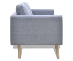 Dvivietė sofa, audinys, šviesiai pilka
