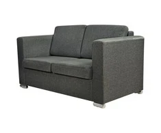 Dvivietė sofa, audinys, tamsiai pilka