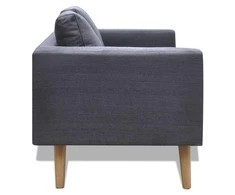 Dvivietė sofa, audinys, tamsiai pilka