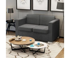 Dvivietė sofa, audinys, tamsiai pilka