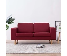 Dvivietė sofa, vyno raudonos spalvos, audinys