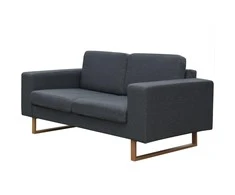 Sofa Dvivietės ir Trivietės Sofų Komplektas, Tamsiai Pilkos