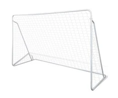 Futbolo vartai su tinkl., 2 vnt., 240x90x150 cm, plienas