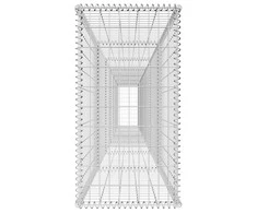 Gabiono siena su dang., 600x50x100cm, galvanizuotas plienas