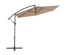 Gembinis sodo skėtis su aliuminiu stulpu, taupe, 300cm