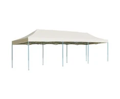 Išskleidžiama proginė palapinė, kreminės spalvos, 3x9m