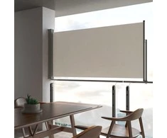 Ištraukiama šoninė kiemo pertvara, kreminės spalvos, 120x300cm