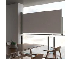 Ištraukiama šoninė kiemo pertvara, pilkos spalvos, 120x300cm