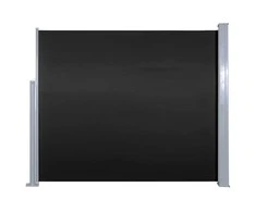 Ištraukiama šoninė pertvara, juodos spalvos, 120x300cm