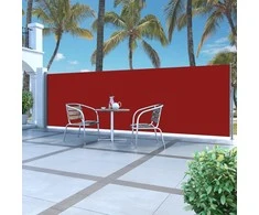 Ištraukiama šoninė pertvara, raudonos spalvos, 160x500cm