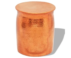 Kalto aliuminio taburetė/šoninis staliukas, žalvario/vario sp.