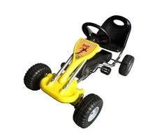 Kartingas, minamas pedalais, geltonas