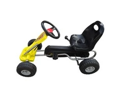 Kartingas, minamas pedalais, geltonas