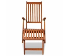 Sofa Kėdė terasai su atrama kojoms, akacijos mediena