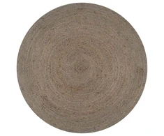 Kilimas, pilkas, 150cm, džiutas, apvalus, rankų darbo