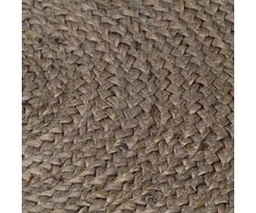 Kilimas, pilkas, 150cm, džiutas, apvalus, rankų darbo