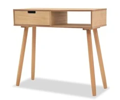 Konsolinis stalas, masyvi pušies mediena, 80x30x72cm, ruda