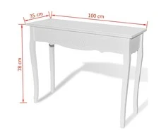 Kosmetinis konsolinis staliukas, baltas