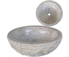 Kriauklė, kreminė, 40 cm, marmuras