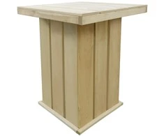 Baro stalas, 75x75x110cm, impregnuota pušies mediena