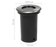 Lauko šviestuvai grindiniui, 12vnt., apskriti