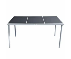Sodo stalas, juodas, plienas, 150x90x74cm