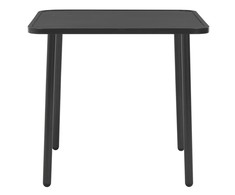 Sodo stalas, tamsiai pilkas, 80x80x72cm, plienas