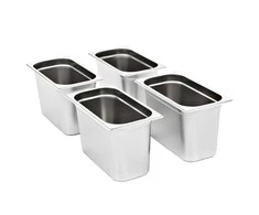 Gastronorm indai, 4 vnt., nerūdijantis plienas