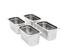 Gastronorm indai, 4 vnt., nerūdijantis plienas